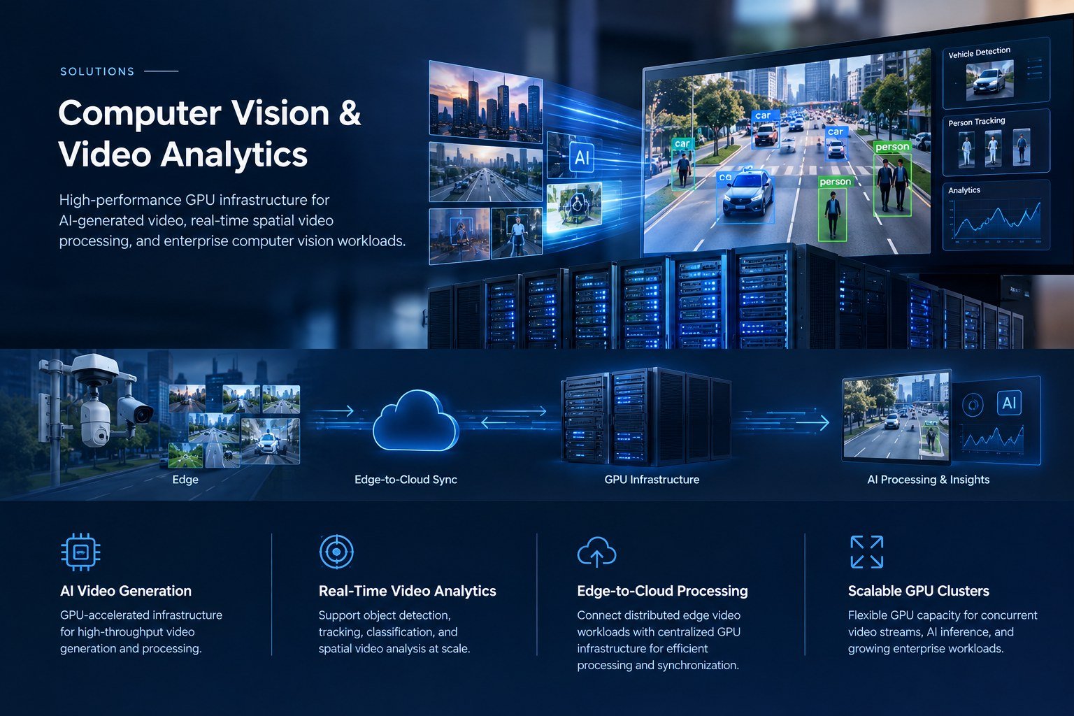 Computer Vision and Video Analytics solution — GPU infrastructure for AI video generation and real-time analytics